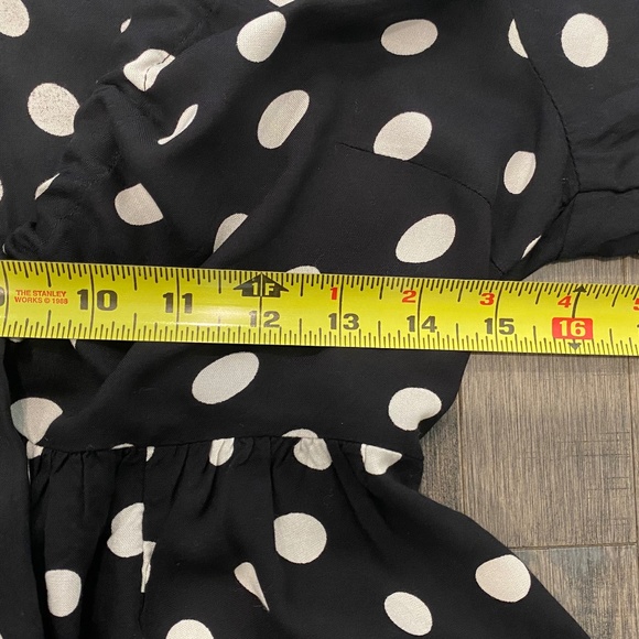 NWT Abercrombie & Fitch Cinch-Front Mini Dress Black/White - Picture 5 of 7